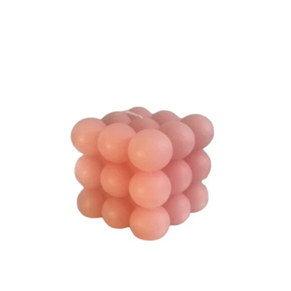 Pink Bubble Cube Home Decor Uncenter Candle - Picture 2 of 2